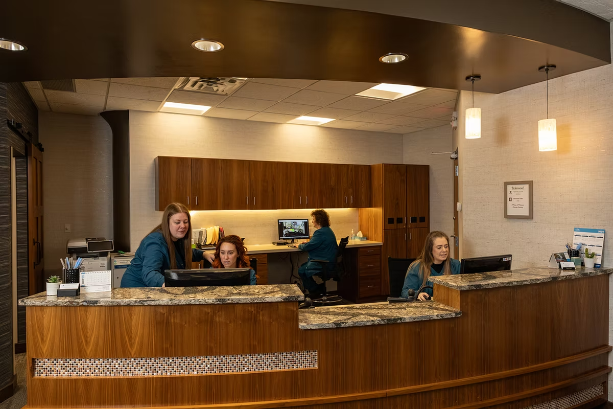Front desk at O'Kane & Monssen Family Dentistry